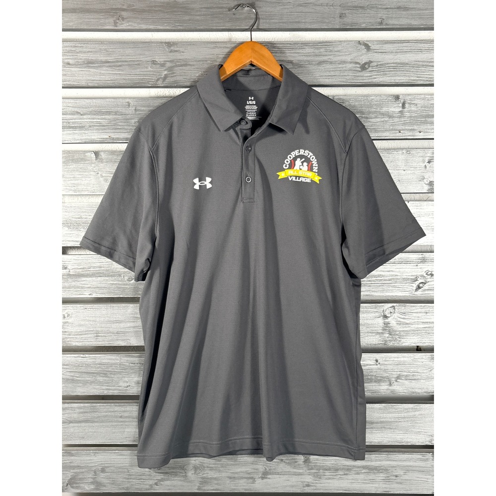 Under Armour Mens Cooperstown All Star Village Polo Shirt Gray Large L